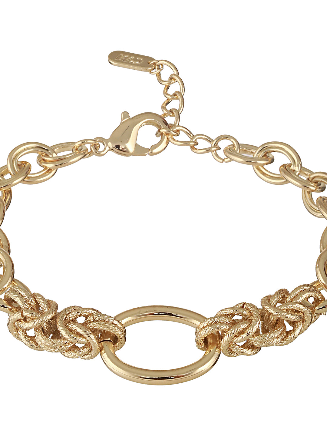 Anti-Tarnish 18k Gold Plated Knotted Link Chain wraparound bracelet
