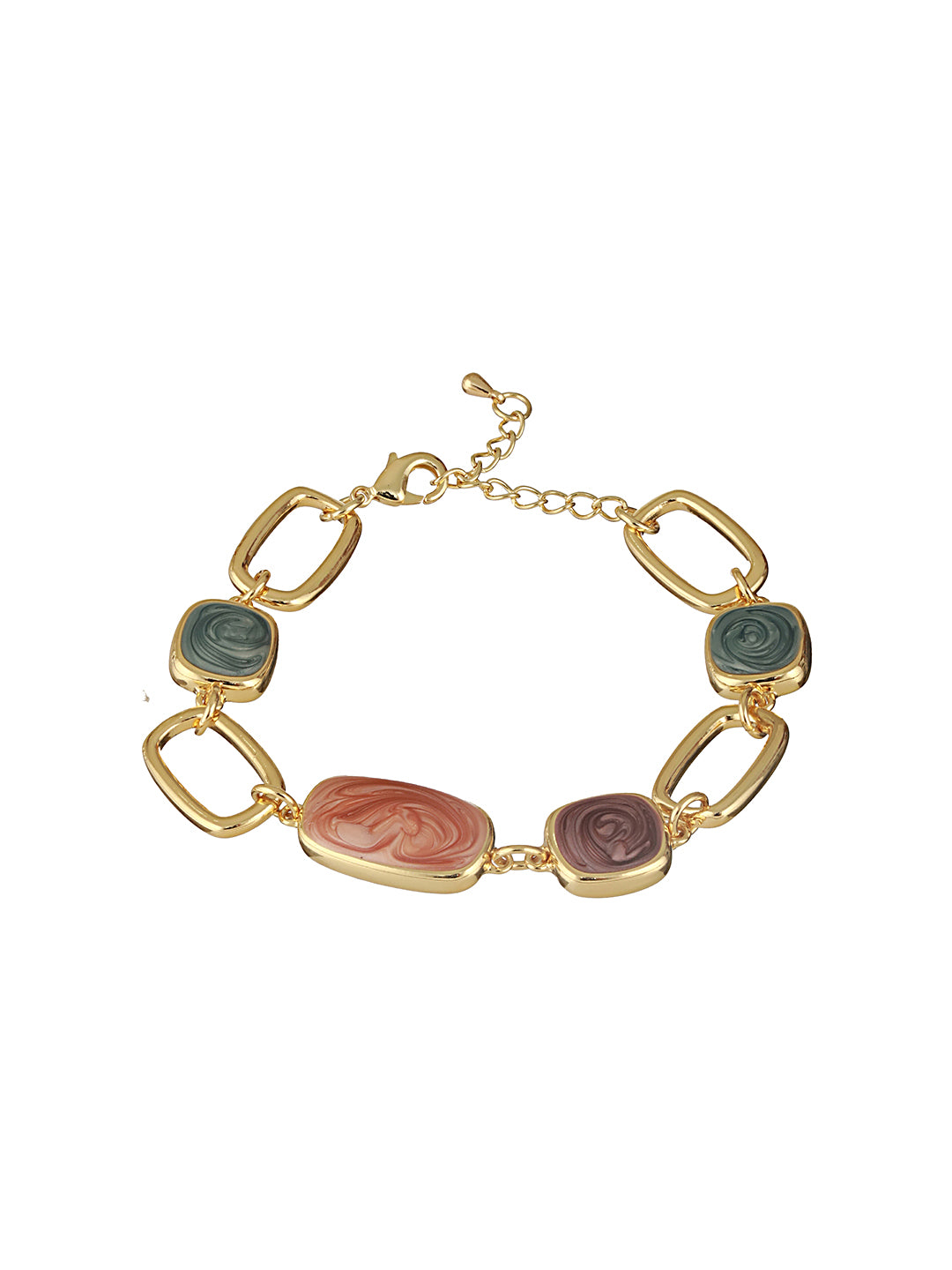 Anti-tarnish 18k Gold Plated Link Chain Trendy Bracelet