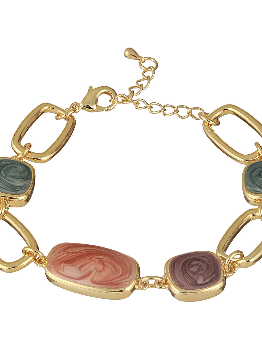 Anti-tarnish 18k Gold Plated Link Chain Trendy Bracelet