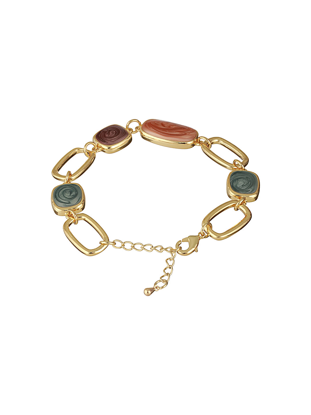 Anti-tarnish 18k Gold Plated Link Chain Trendy Bracelet