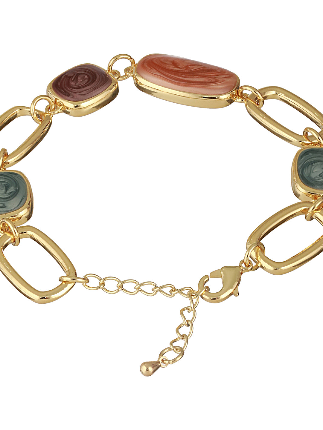 Anti-tarnish 18k Gold Plated Link Chain Trendy Bracelet