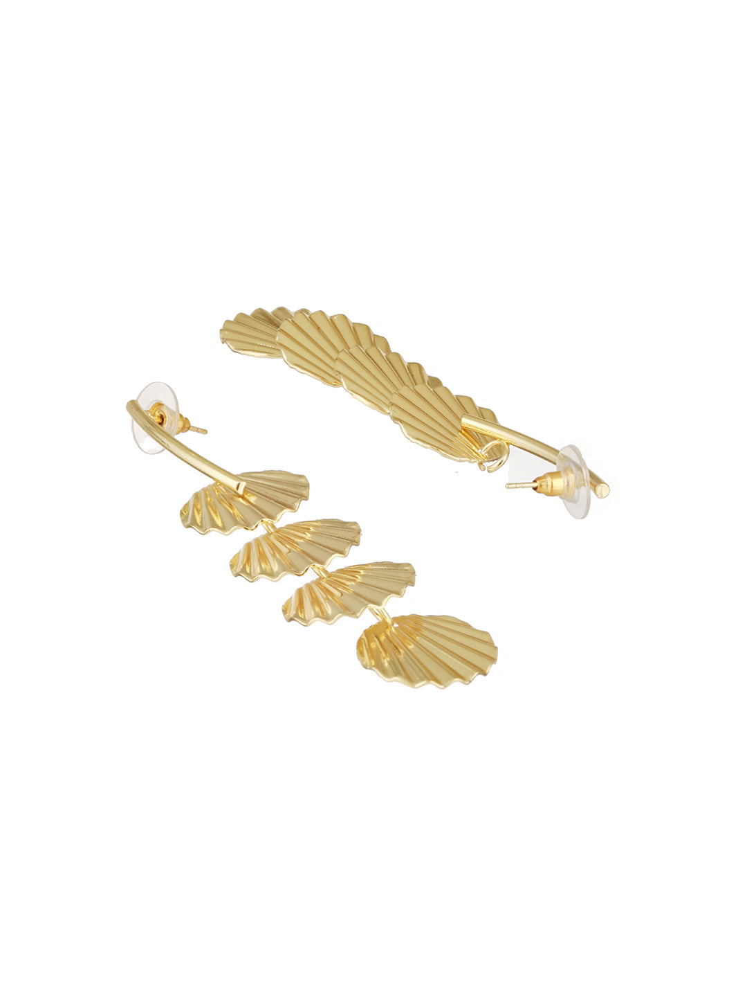 Anti-Tarnish Gold Plated Geometric Drop Down Eaarings