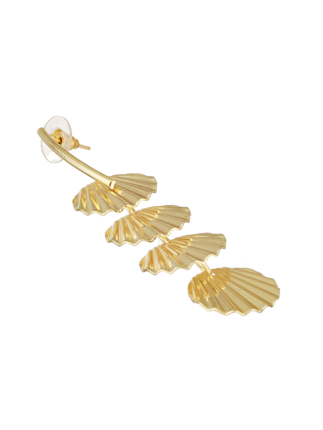 Anti-Tarnish Gold Plated Geometric Drop Down Eaarings