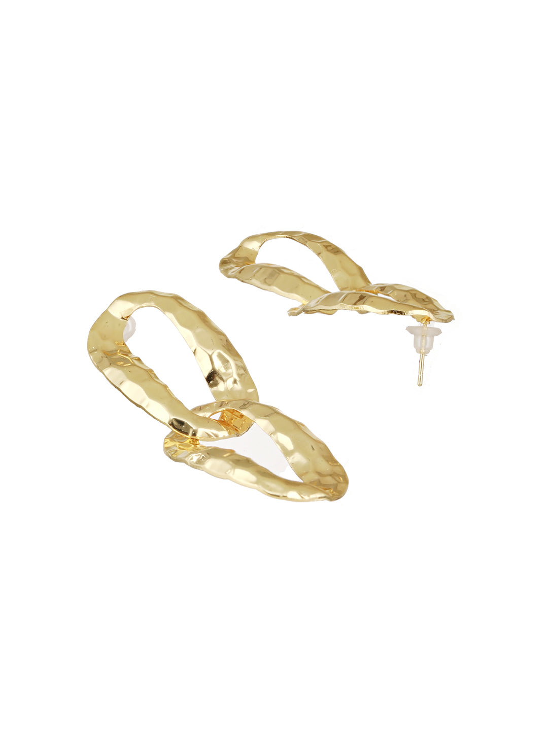 Anti-Tarnish Gold Plated Intwined Dangler Drop Earrings