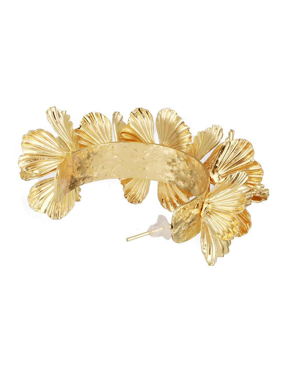 Anti-Tarnish Gold Plated Quirky  Statement Hoops Earrings