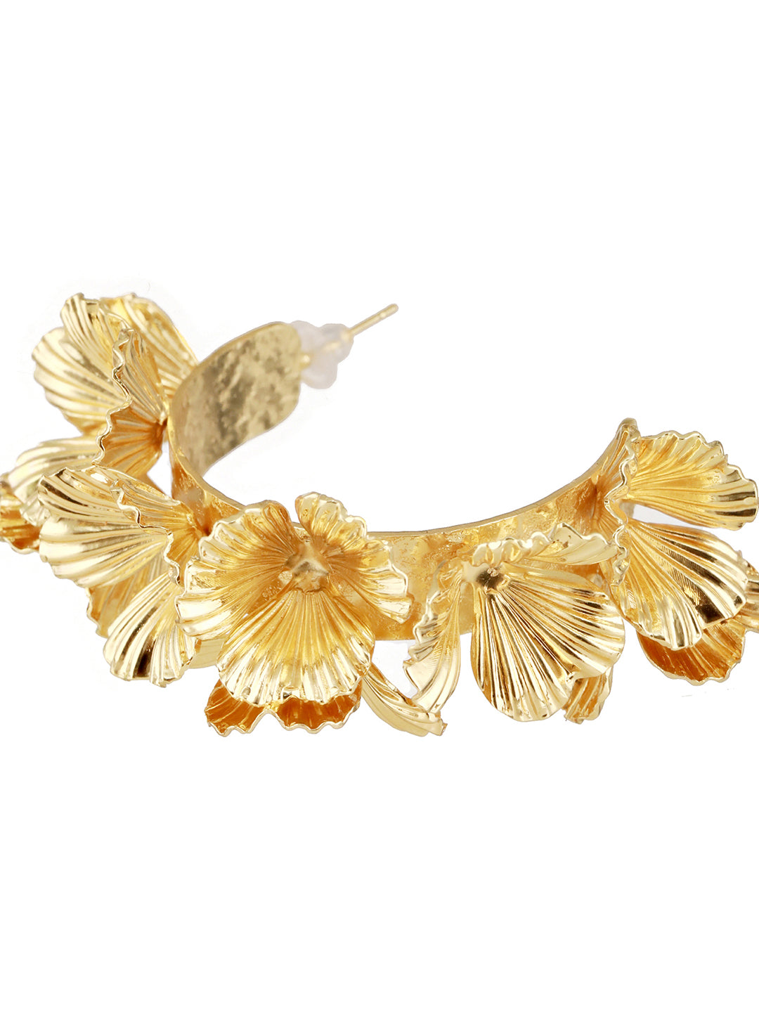 Anti-Tarnish Gold Plated Quirky  Statement Hoops Earrings