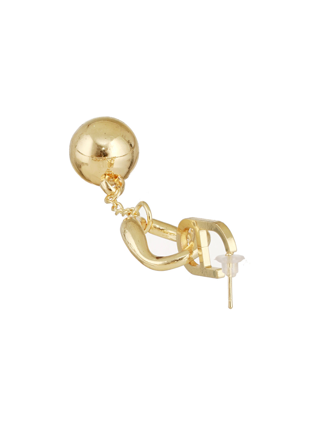 Anti-Tarnish Gold Plated Rope Ball Drop Earrings