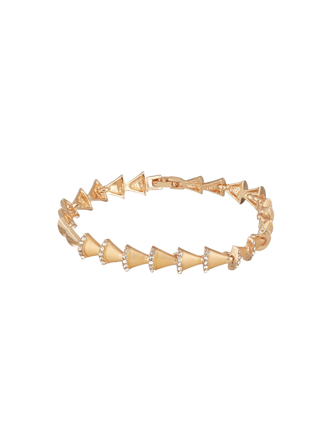 Anti-Tarnish 18k Gold Plated AD Studded Statement Link Combo Jewellery Set