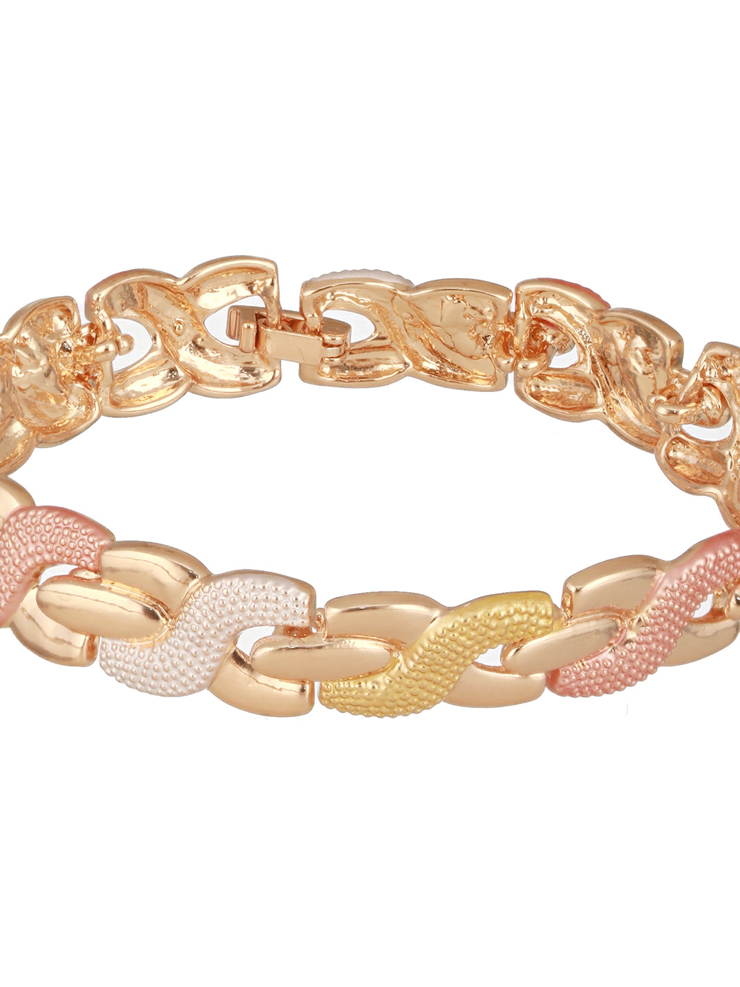 Anti-Tarnish Rose Gold Plated Link Combo Jewellery Set