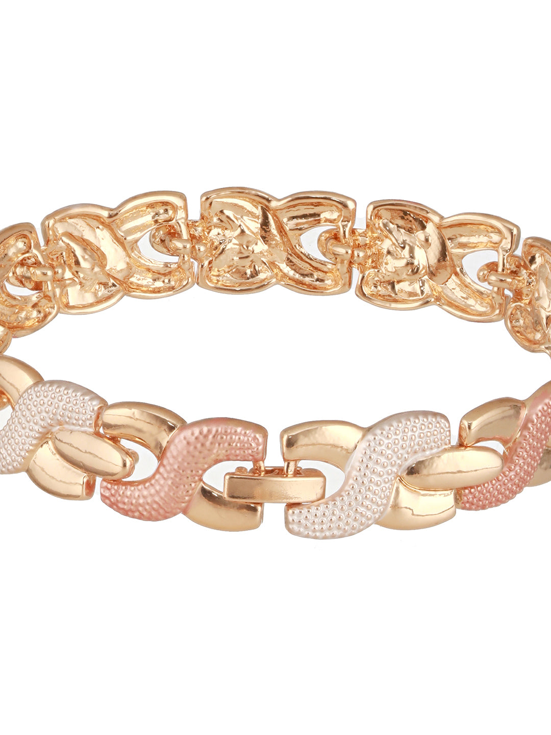 Anti-Tarnish Rose Gold Plated Link Combo Jewellery Set