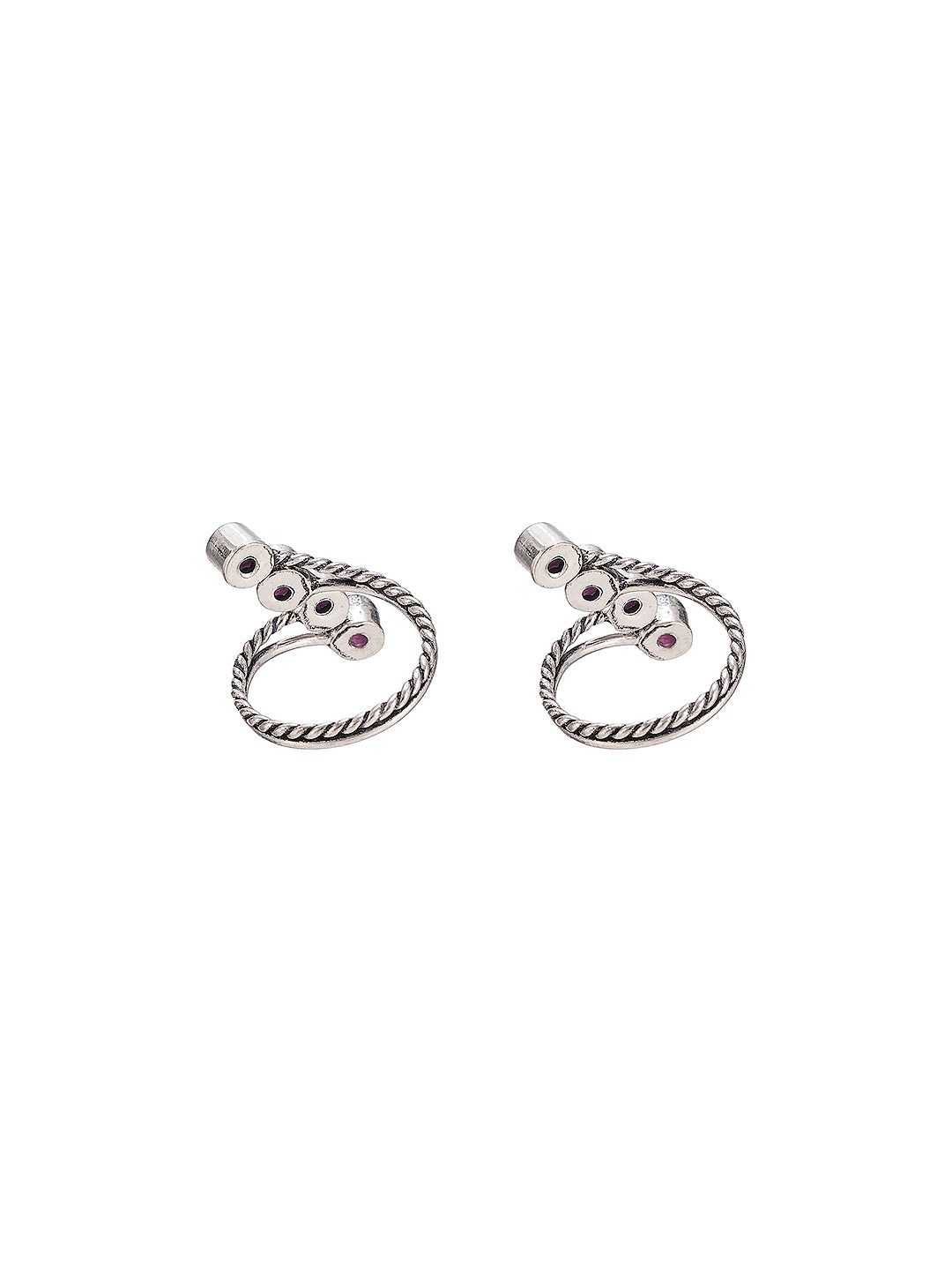 Silver Toned Crystal Stones Ttrendy Handcrafted Toe Ring