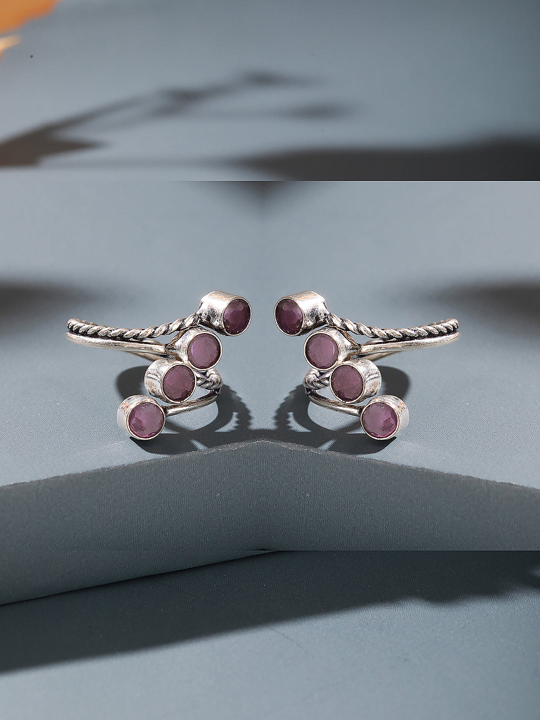 Silver Toned Crystal Stones Ttrendy Handcrafted Toe Ring