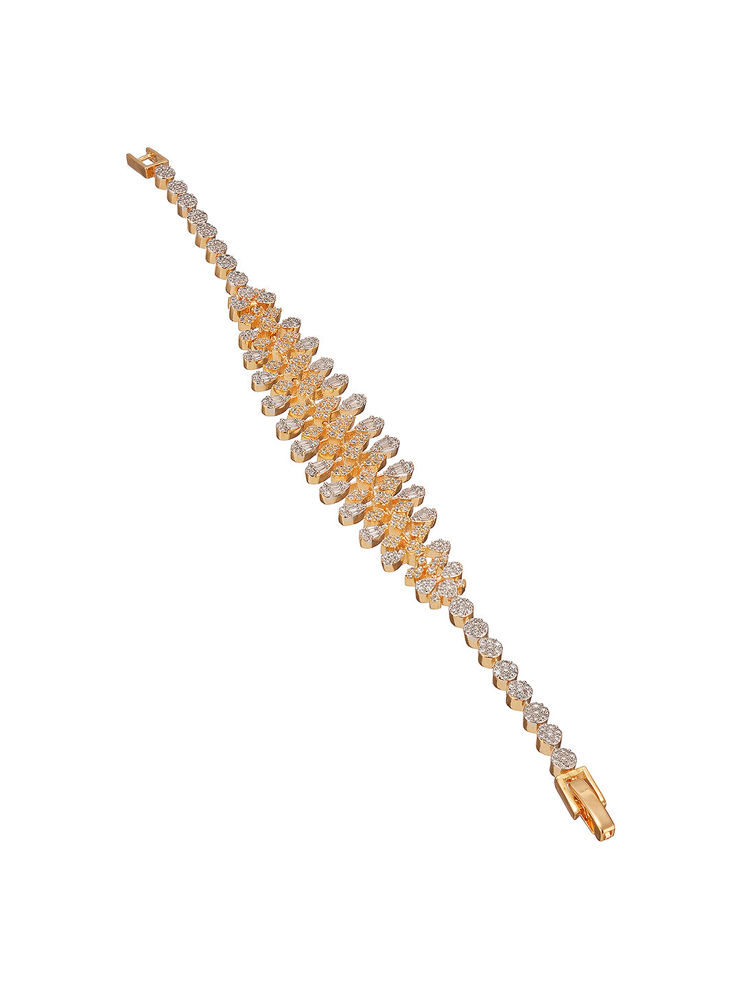 Gold Plated AD Minimal Designer Wraparound Bracelet