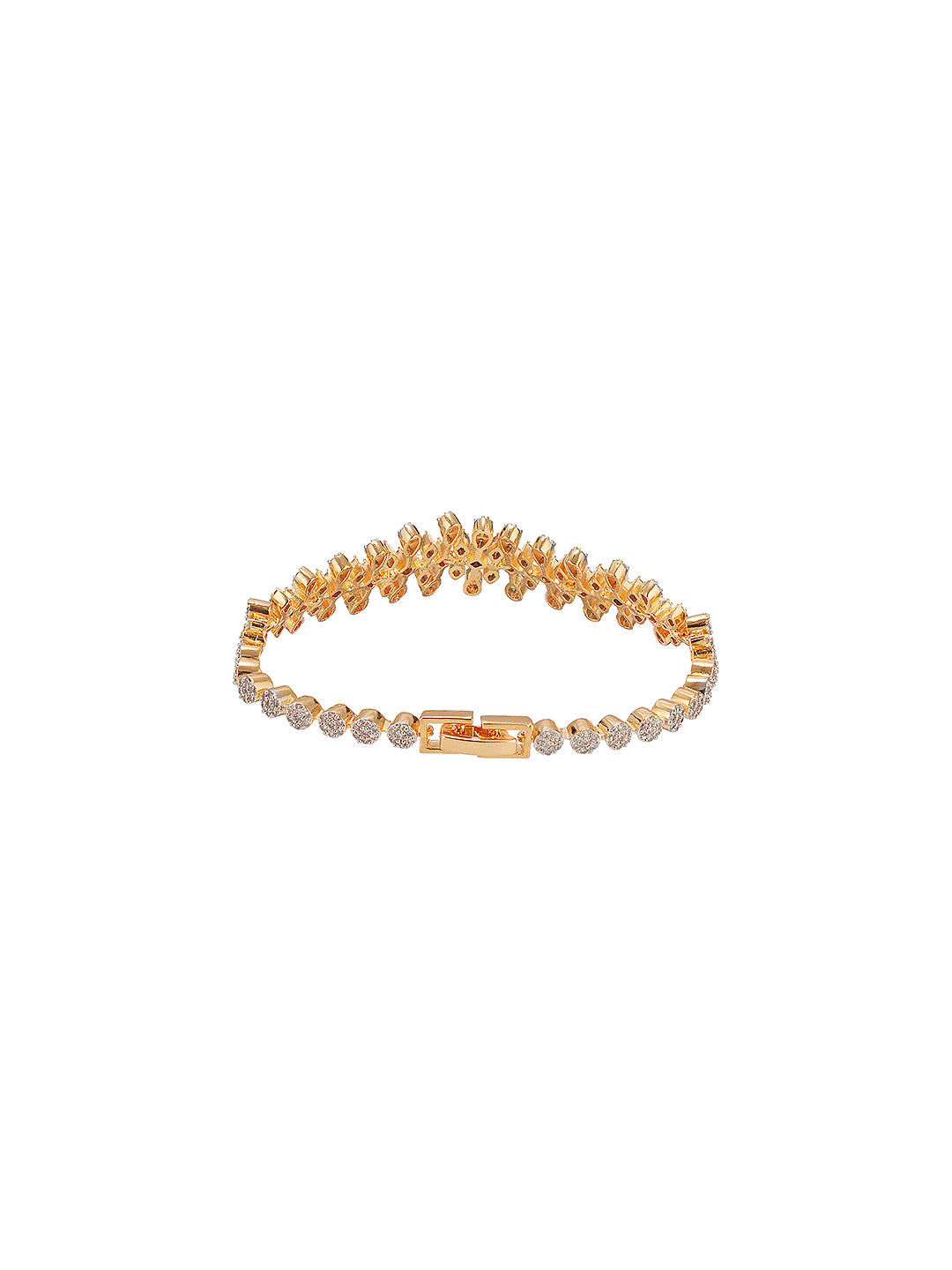 Gold Plated AD Minimal Designer Wraparound Bracelet