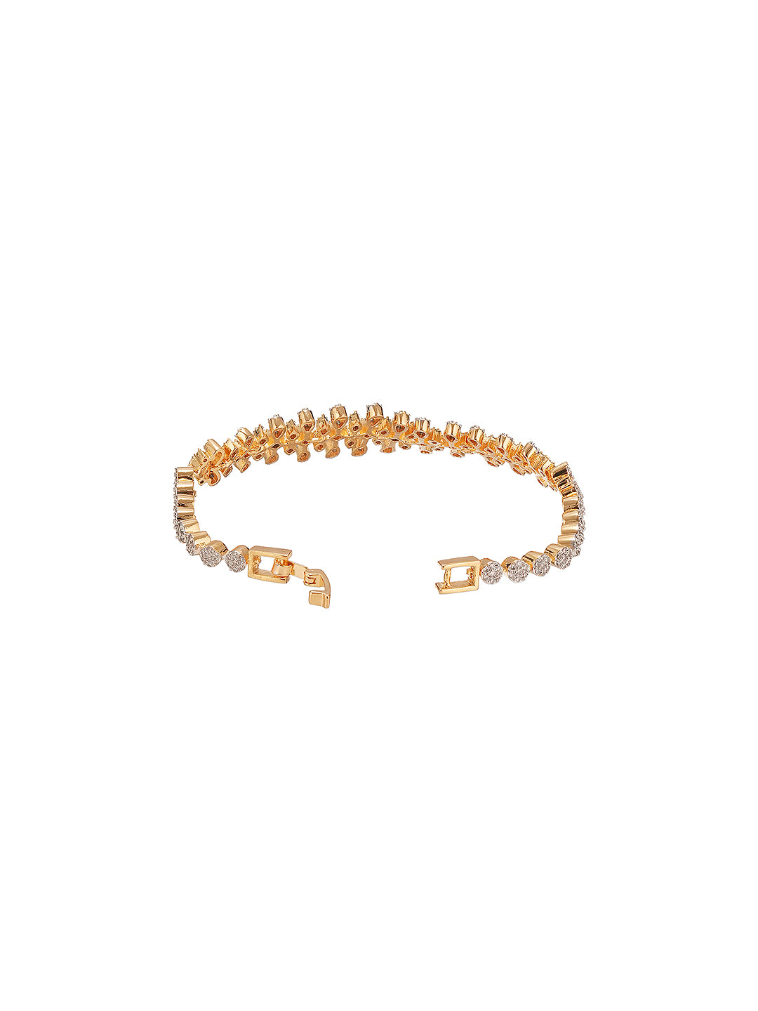 Gold Plated AD Minimal Designer Wraparound Bracelet