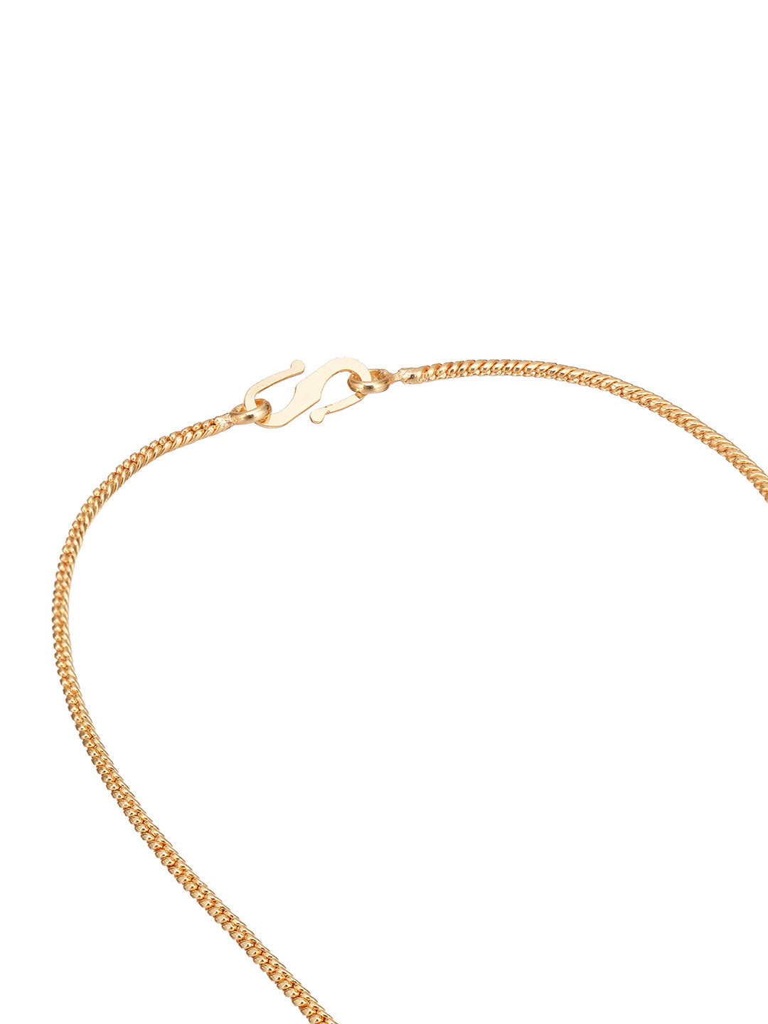 Gold Plated & Enamelled Minimal Lord Krishna Locket Necklace & Chain