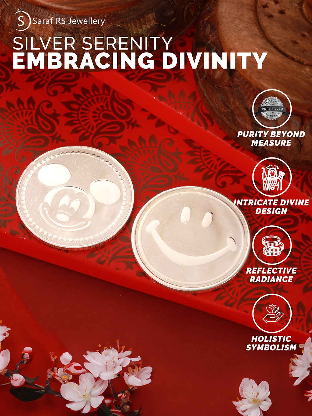 Mickey Mouse Smiley 20 gram 999 round Silver Coin