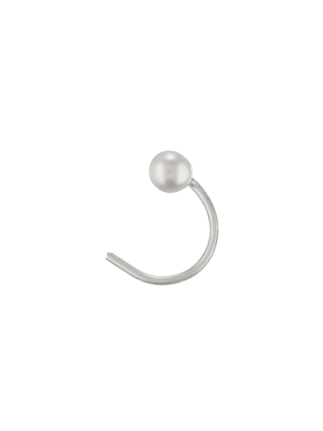 Combo of 2 Nose Pin 925 Sterling Silver AD & Pearl Studds Nose Pin