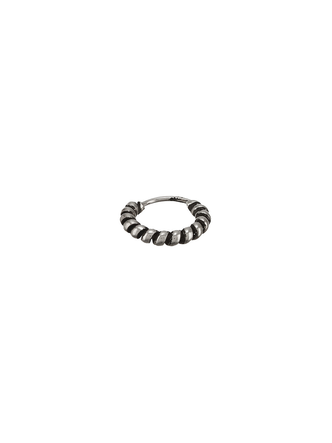 925 Sterling Silver Oxidised Hoop Bali Nose Ring