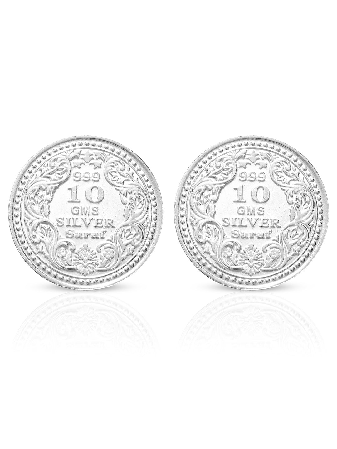 Tirupati Balaji & Maa sherawali each 10 gram 999 Round Silver Coin