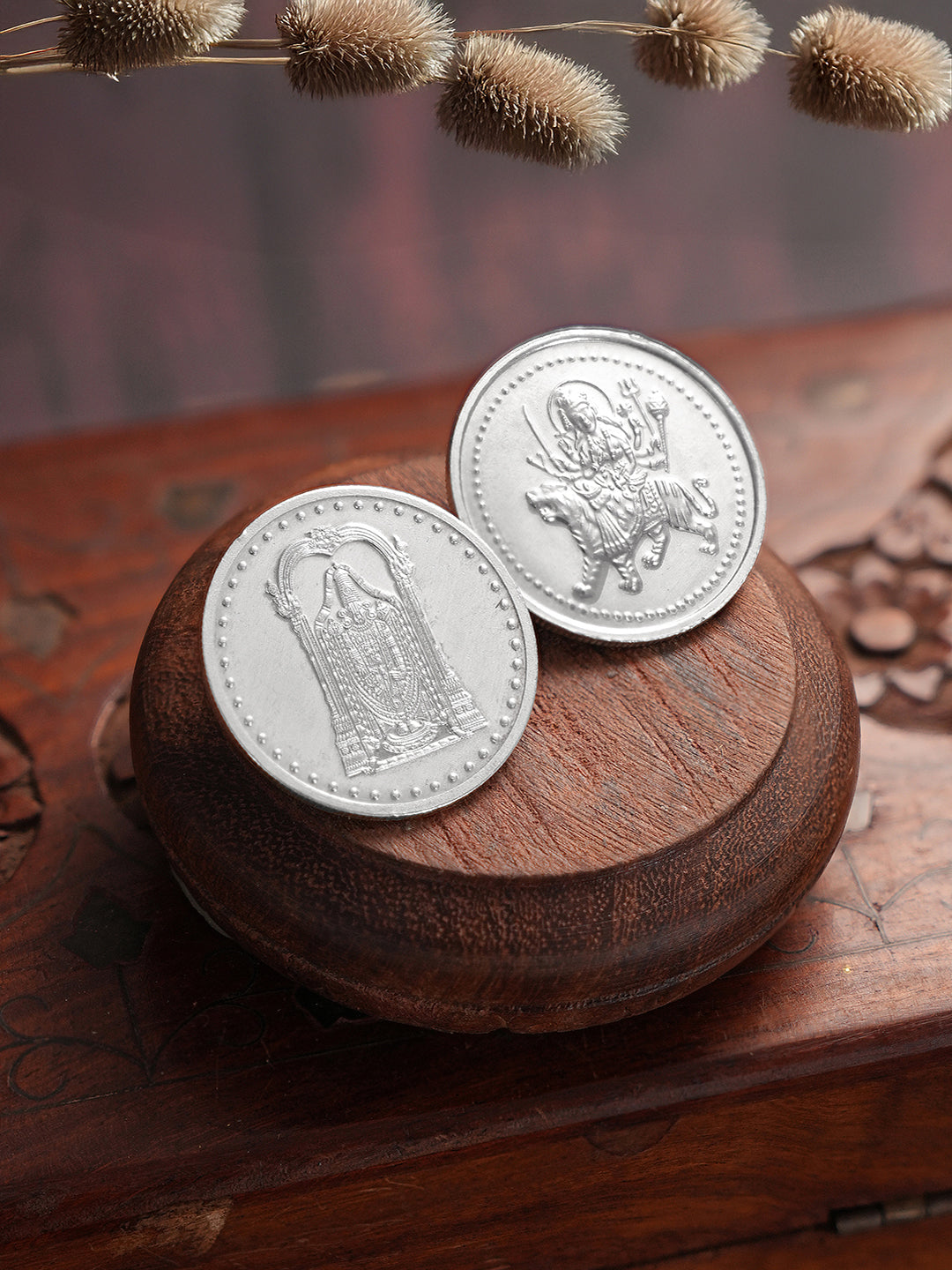 Tirupati Balaji & Maa sherawali each 10 gram 999 Round Silver Coin