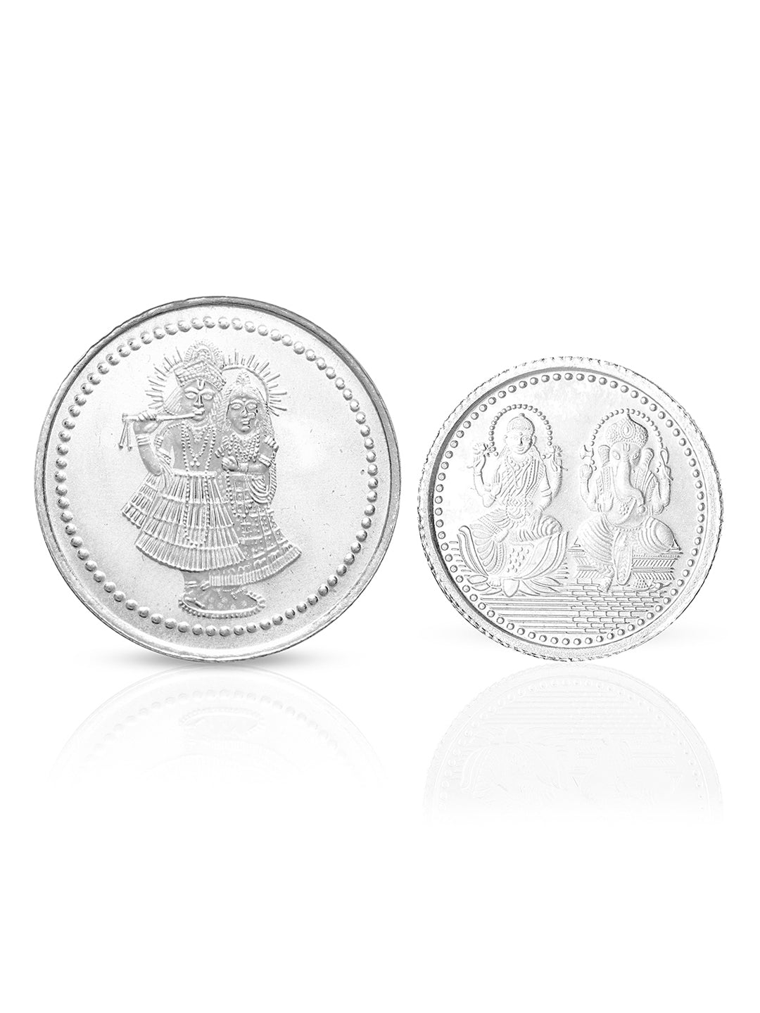 Enchanting Radhe Krishna 10 gram & Maa laxmi & Lord Ganesha 5 gram Silver Coin