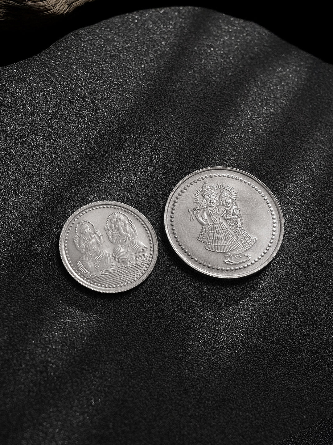 Enchanting Radhe Krishna 10 gram & Maa laxmi & Lord Ganesha 5 gram Silver Coin