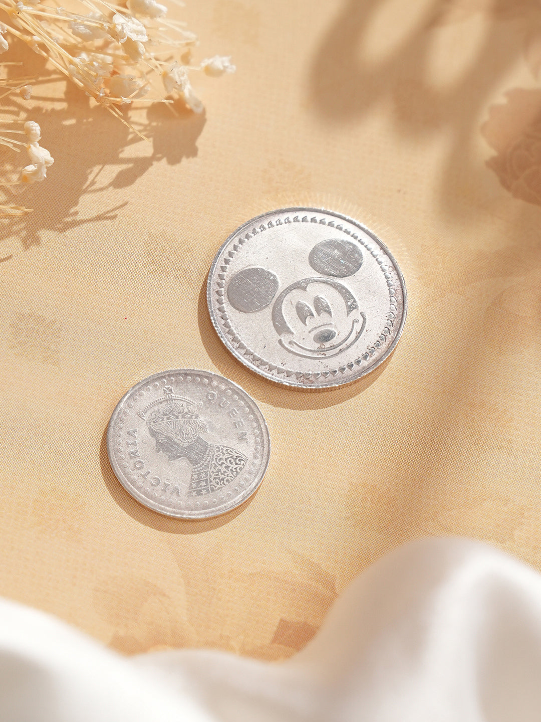 Mickey Mouse 10 gram & Empredd Victoria 5 gram Silver Coin 999 Silver