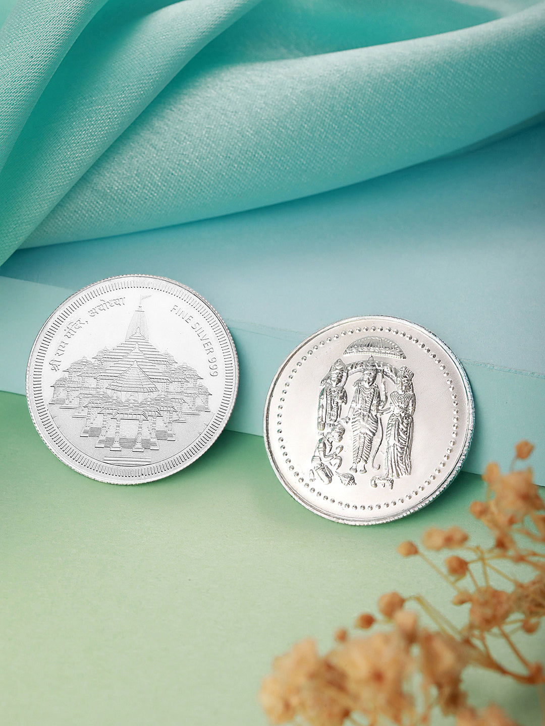 Shri Ram Darbar &  Ayodhya Shri Ram Mandir Coin each 10 Grams 999 Silver