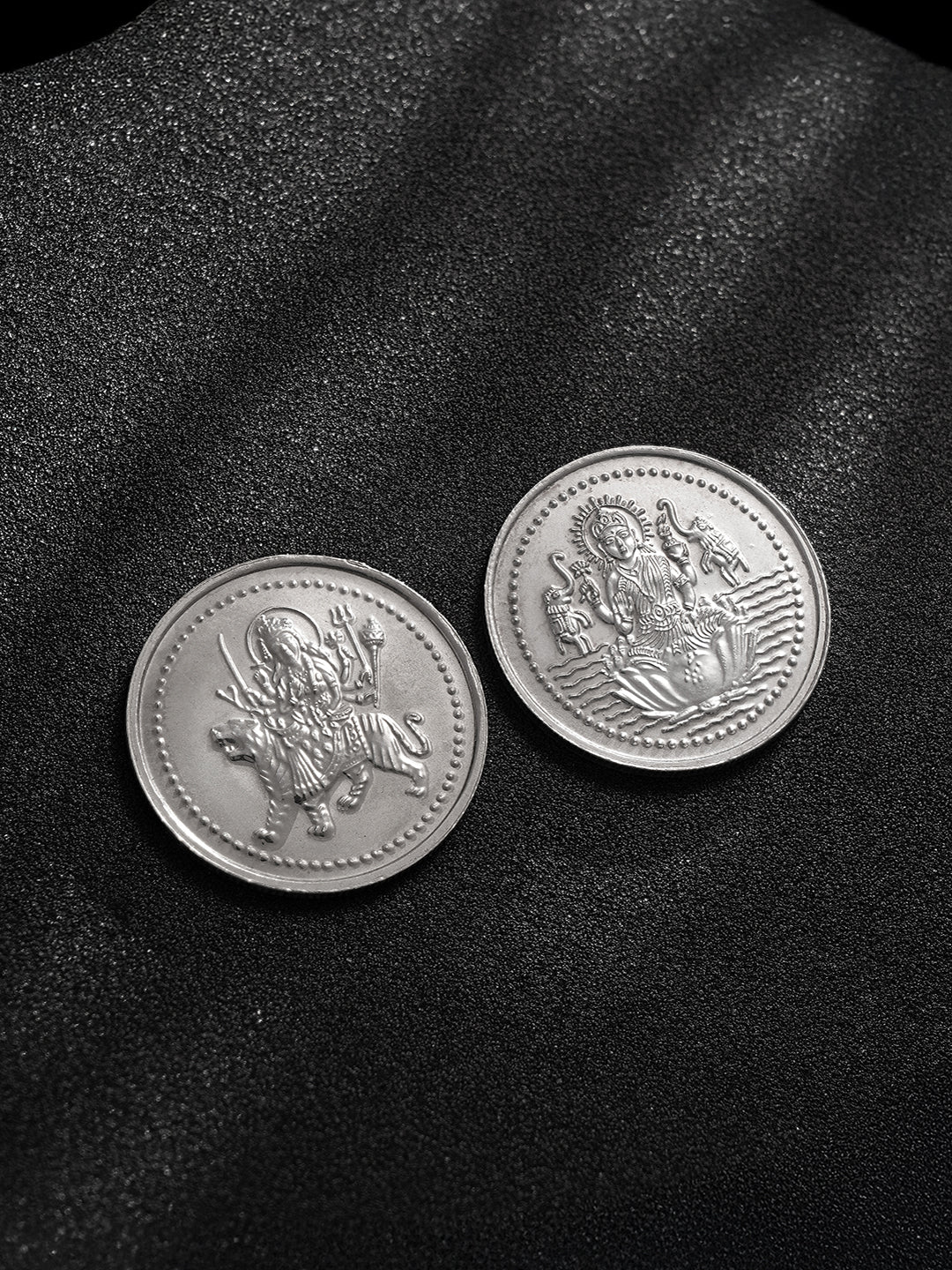 Shri Laxmi & Maa sherawali each 10 gram 999 Round Silver Coin