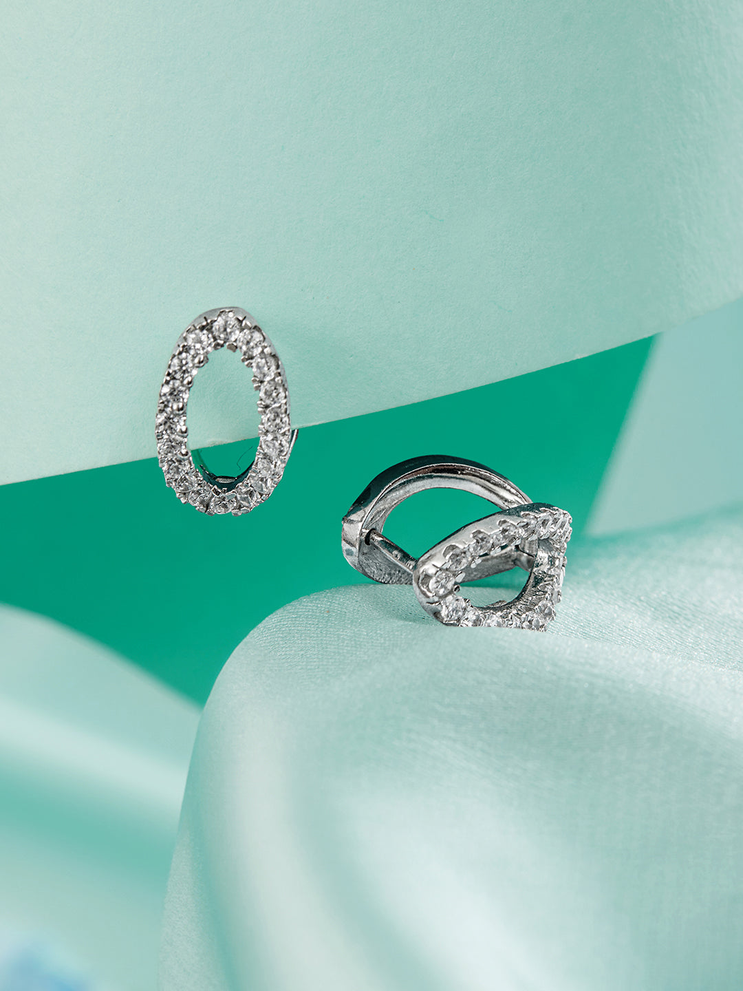 925 Sterling Silver Rhodium Plated minimal Bali Studds Earrings