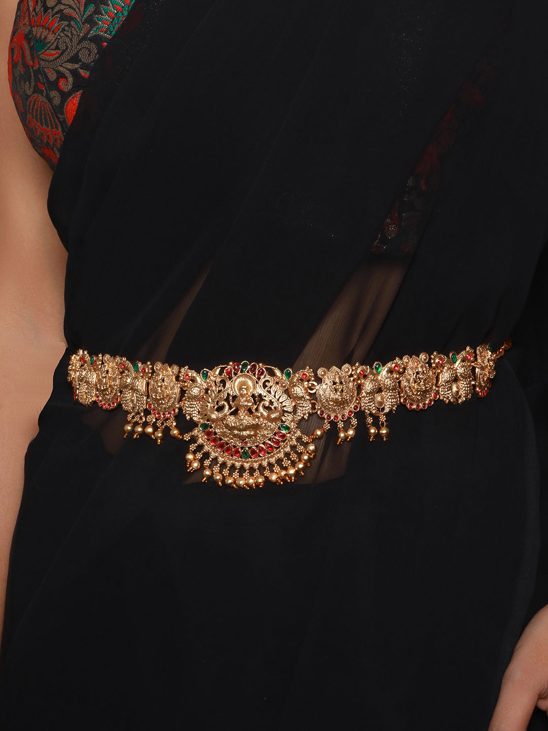 Gold Plated Antique Bridal  Temple Hip Belt Kamarbandh