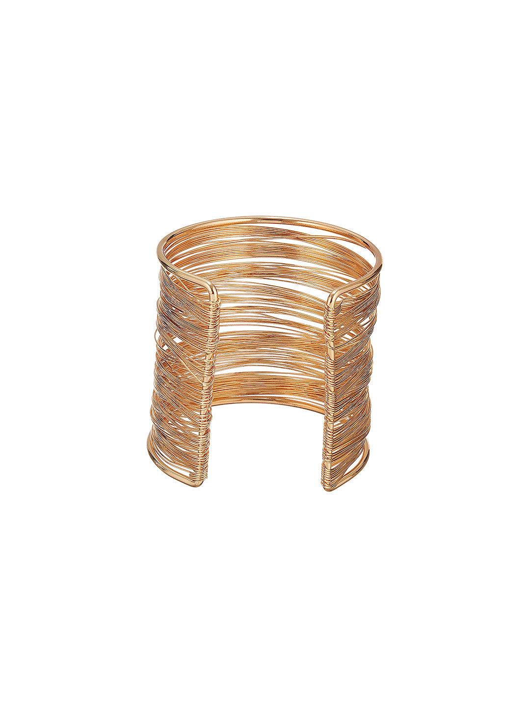 Gold Tones Multi layered Designer  Cuff Bracelet