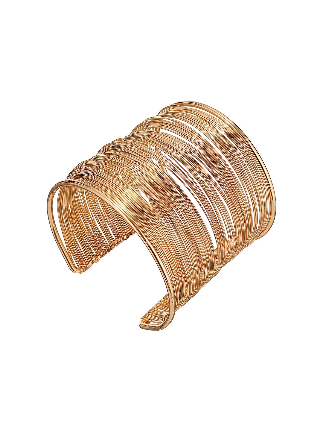 Gold Tones Multi layered Designer  Cuff Bracelet