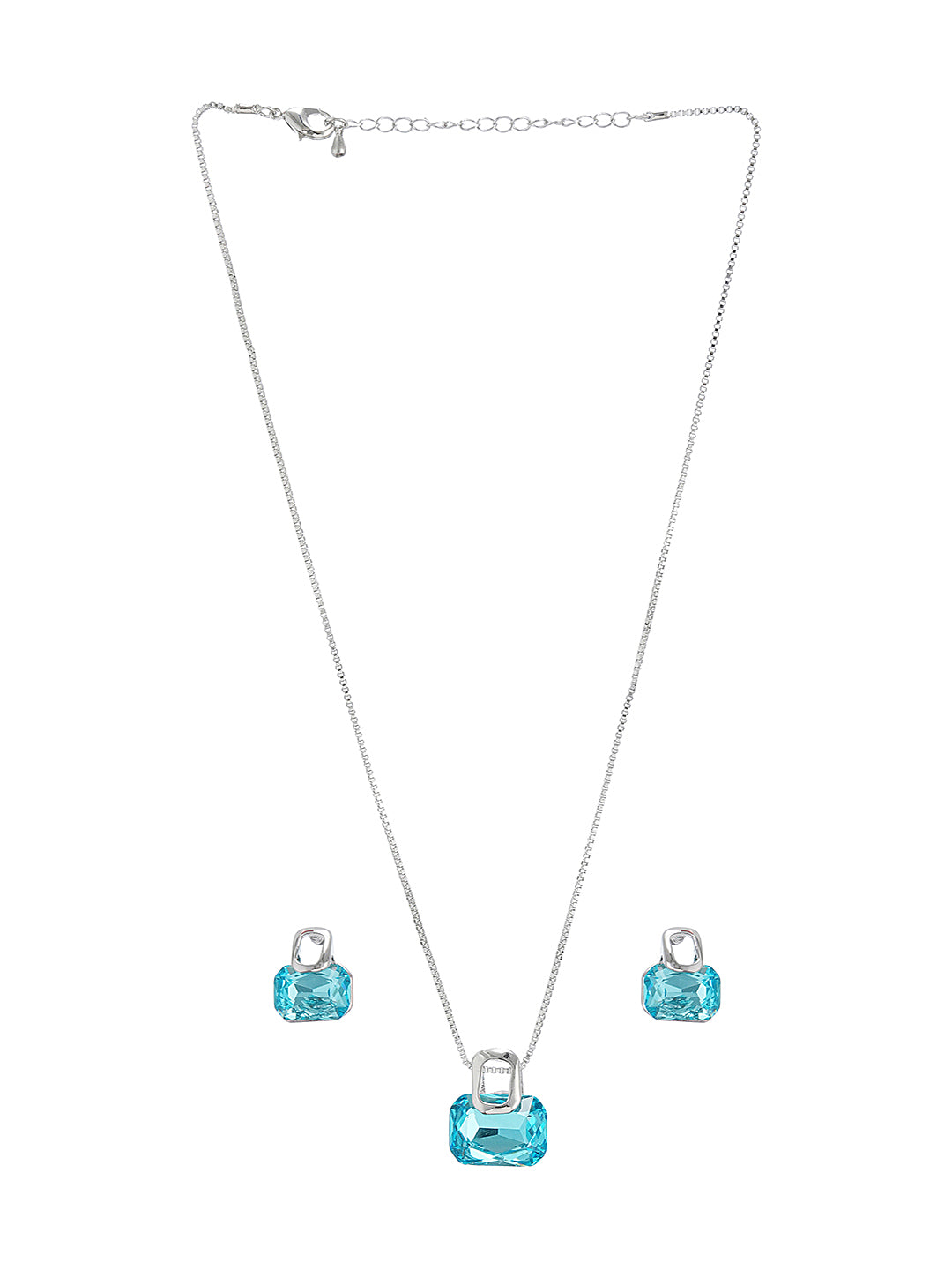 Trendy Rectangular Blue Pendant eye-catching design