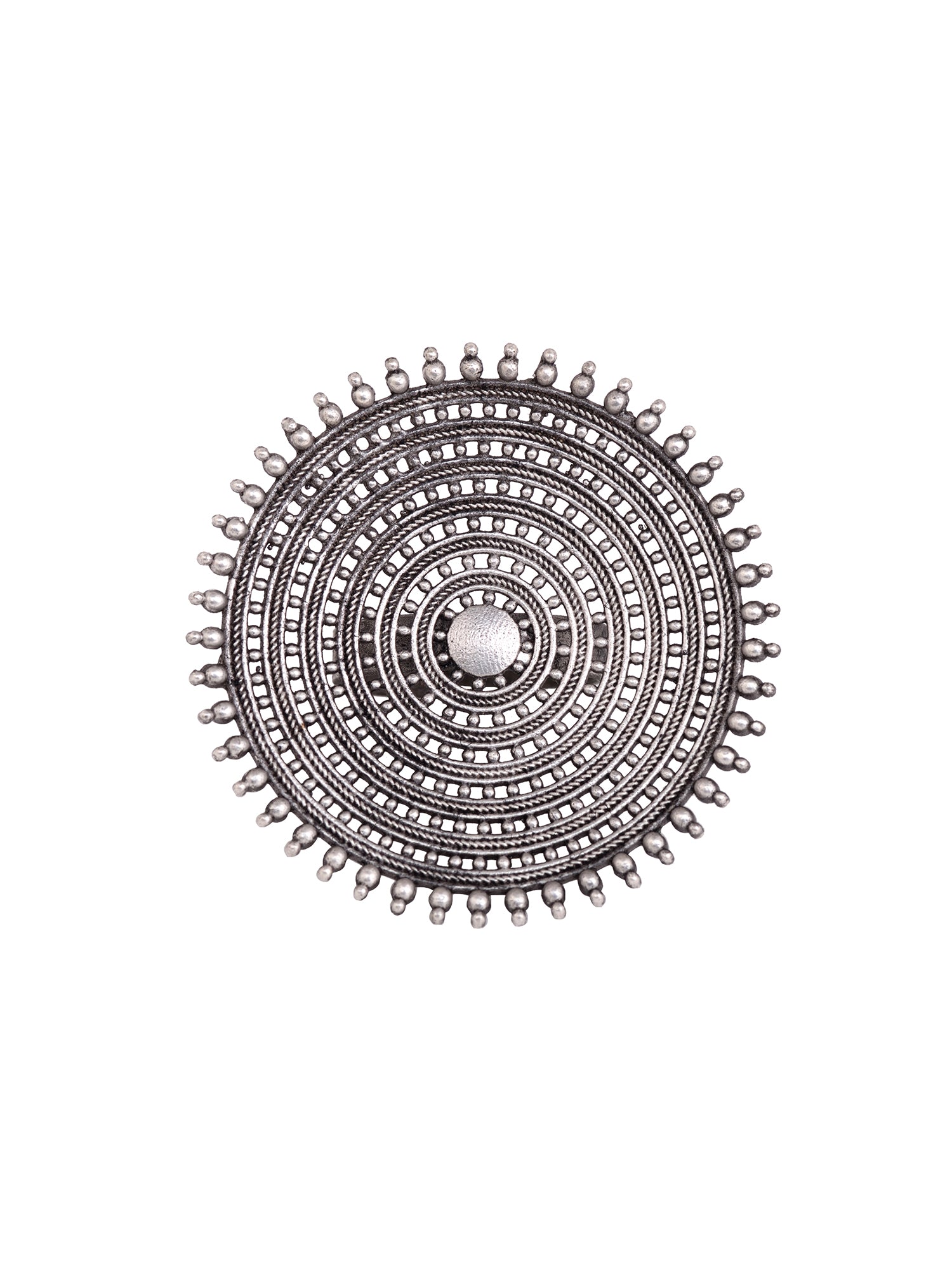 Oxidised Siver Plated Cocktail Finger Ring