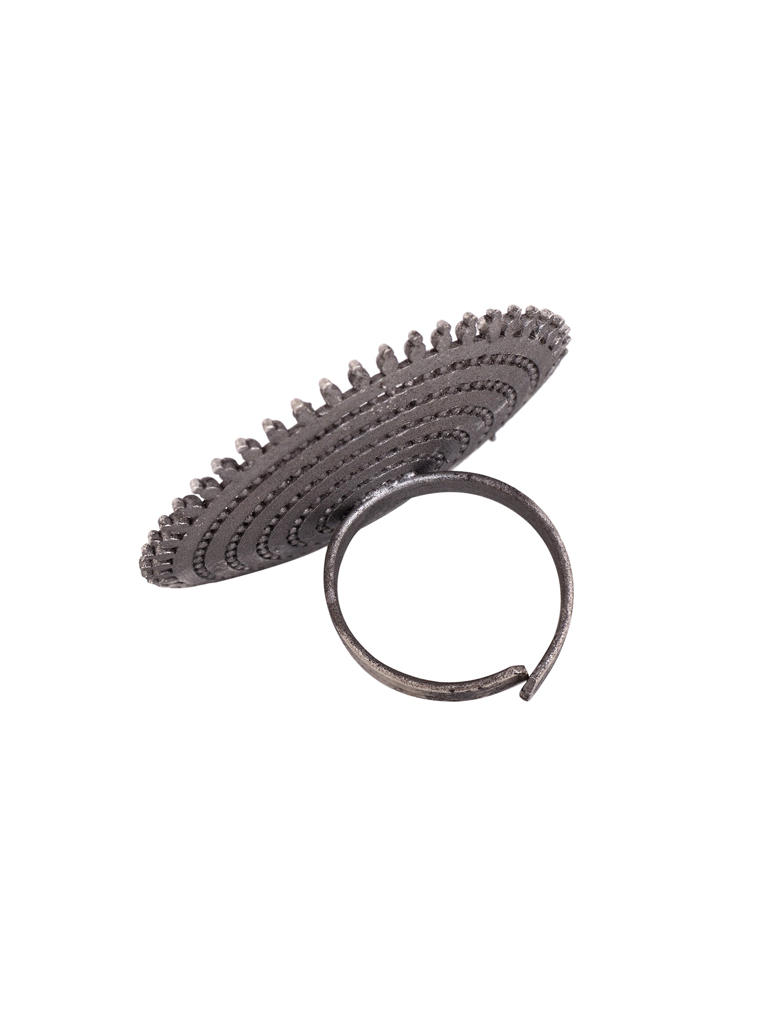 Oxidised Siver Plated Cocktail Finger Ring