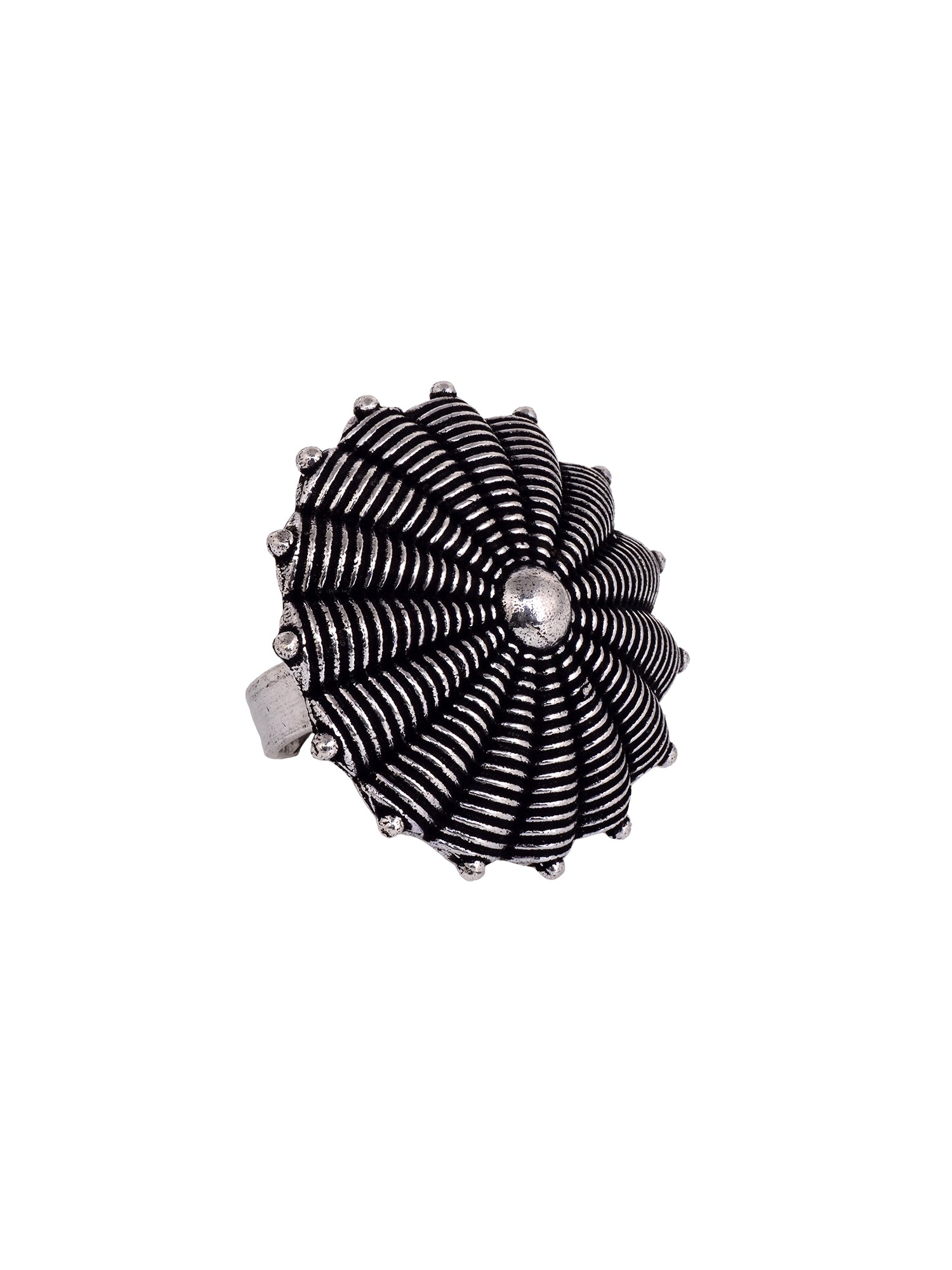 Oxidised Silver Plated Finger Ring