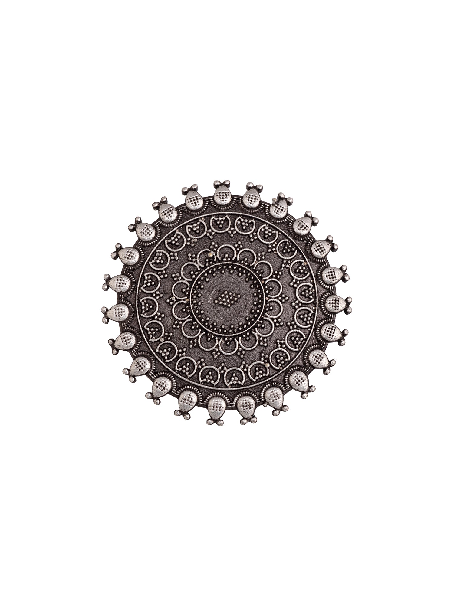 Oxidised Silver Plated filigree Finger Ring