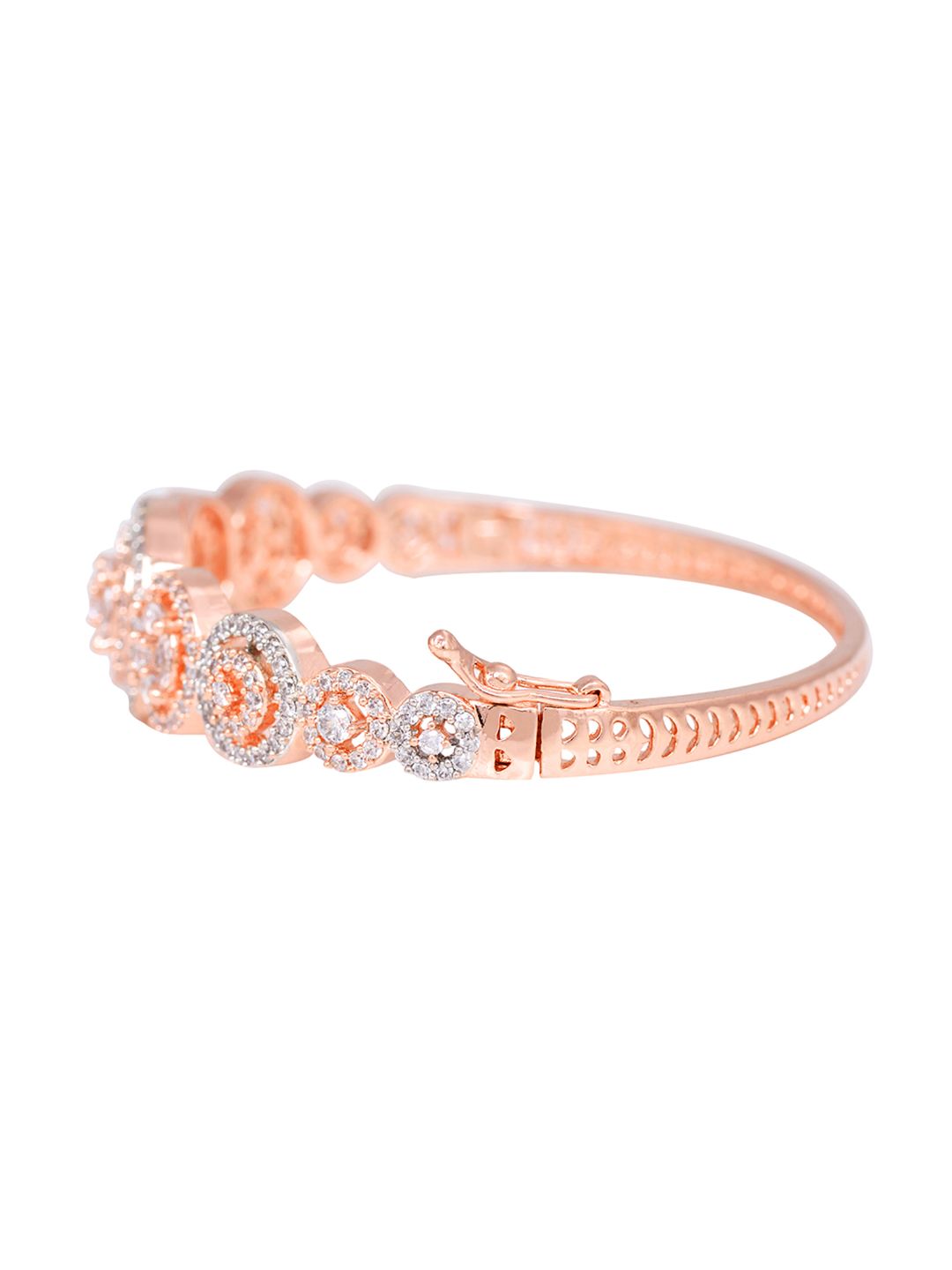 Rose Gold plated AD studded handcrafted Bracelet for Women & Girls
