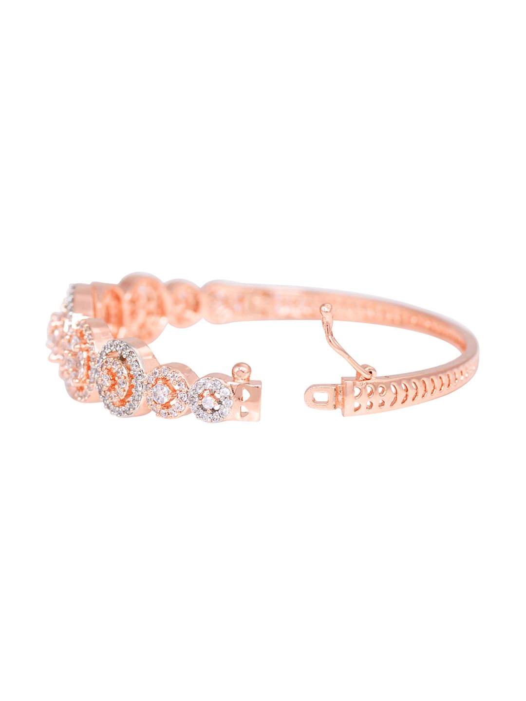 Rose Gold plated AD studded handcrafted Bracelet for Women & Girls