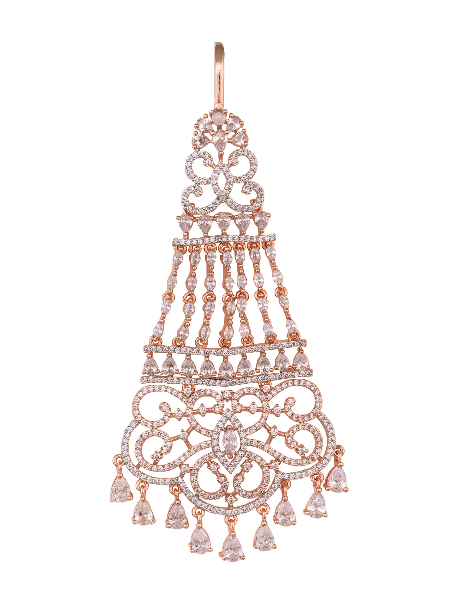 Rose Gold Plated AD studed Passa