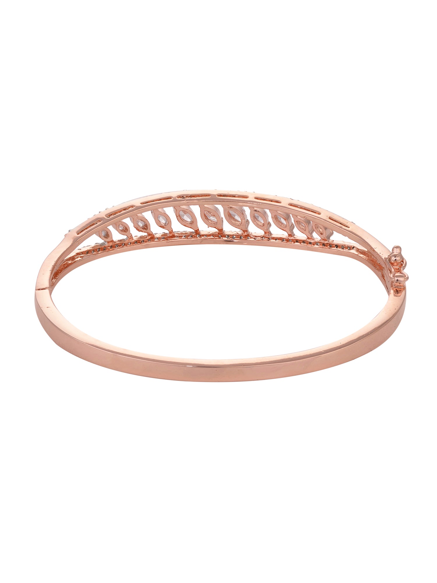 Rose gold Plated White AD Studded Delicate Bracelet