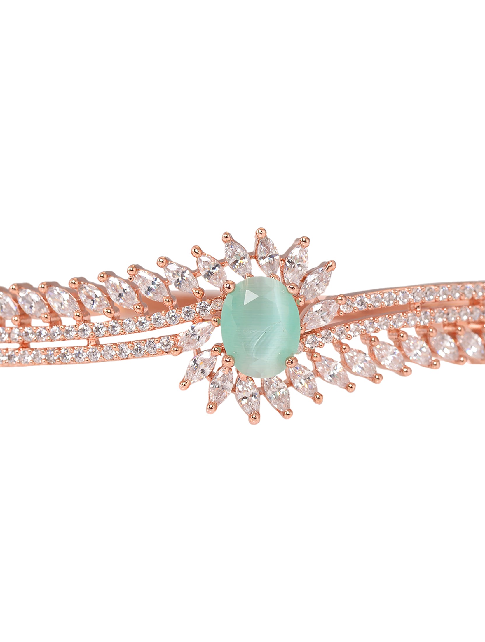 Rose Gold plated Mint AD Handcrafted Bracelet for Women & Girls