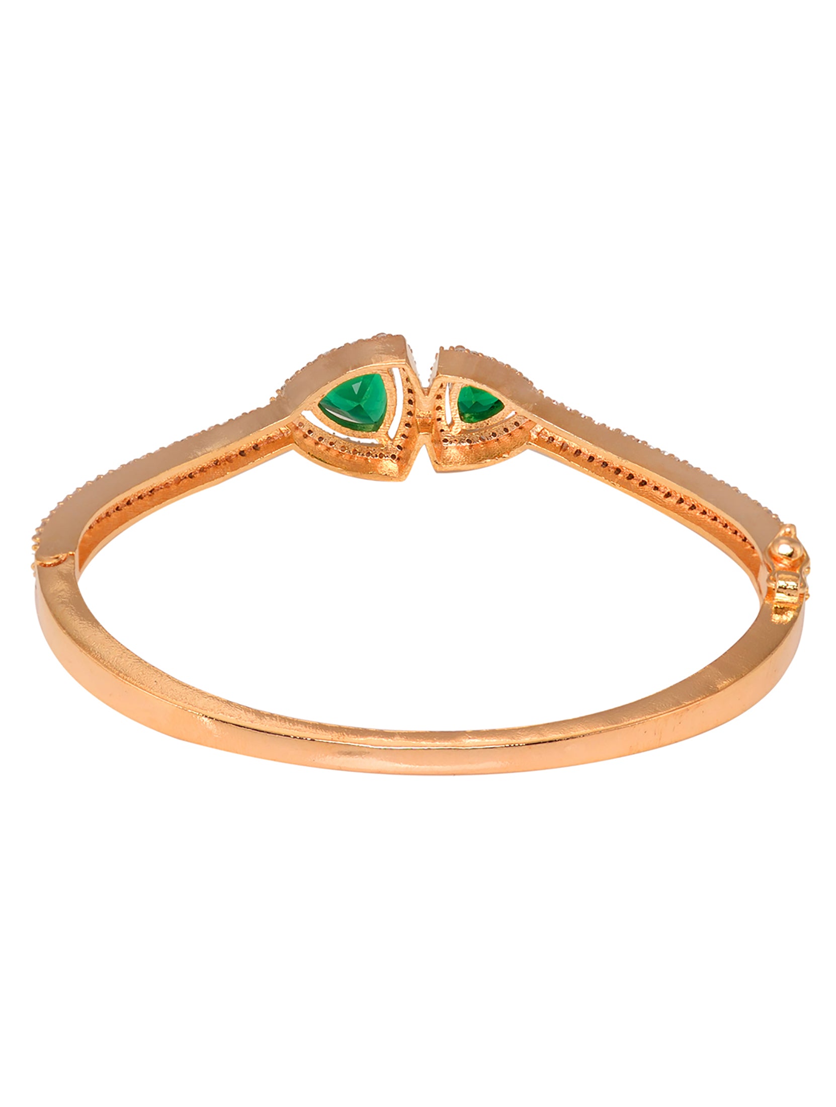 Gold plated Green AD Handcrafted Bracelet for Women & Girls