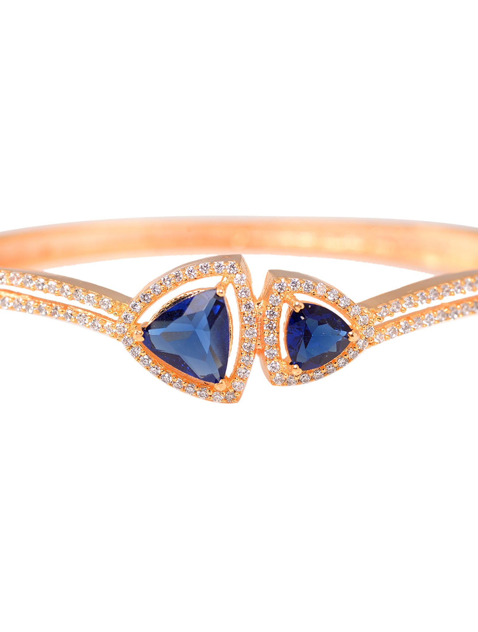 Gold plated Blue AD Handcrafted Bracelet for Women & Girls