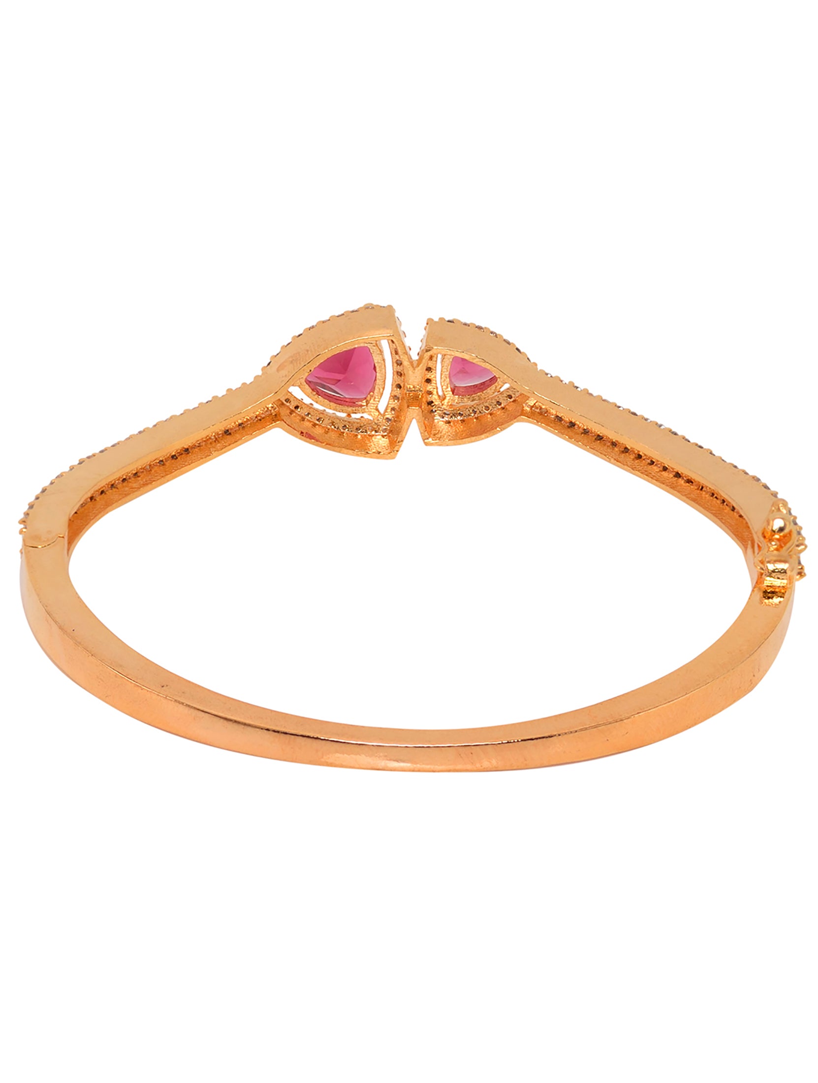 Gold plated Ruby AD Handcrafted Bracelet for Women & Girls