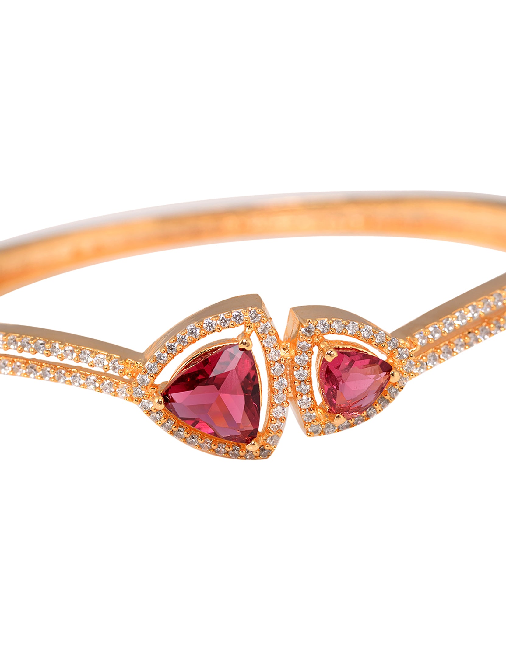 Gold plated Ruby AD Handcrafted Bracelet for Women & Girls