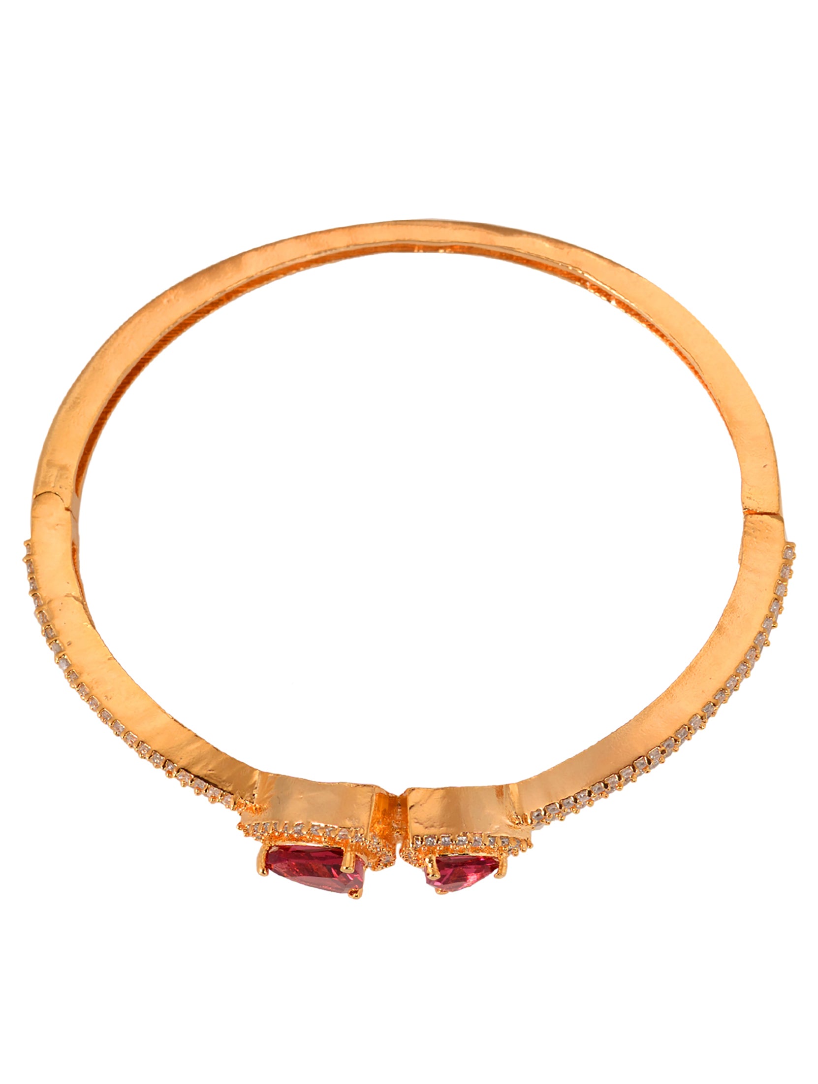 Gold plated Ruby AD Handcrafted Bracelet for Women & Girls