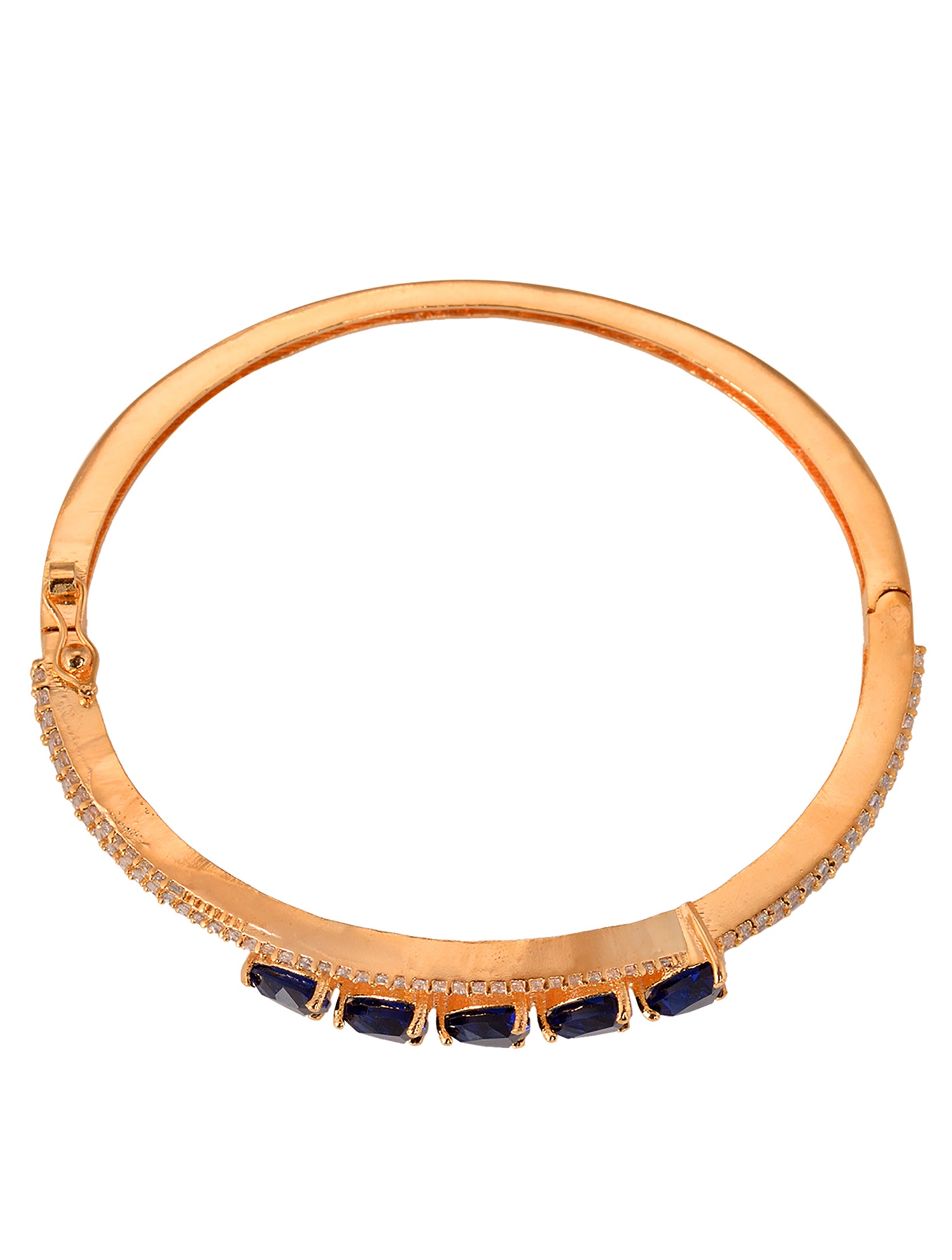 Gold plated Blue AD Handcrafted Bracelet for Women & Girls